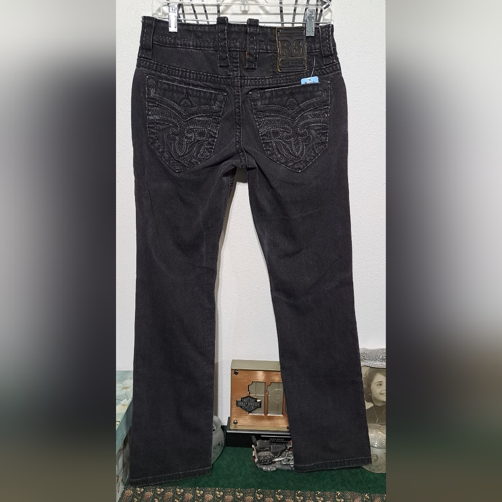 Rock Revival Mens Baldwin Black Slim Straight Jeans sz. 29